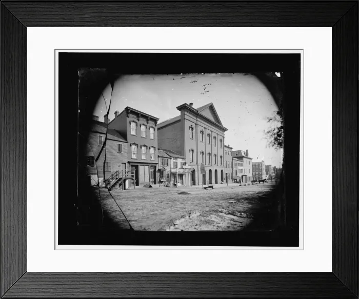 Framed Print : Fords Theatre, Washington, D. C. between 1860 and 1880. Creator: Unknown Framed Print : Fords Theatre, Washington, D. C. between 1860 and 1880. Creator: Unknown
