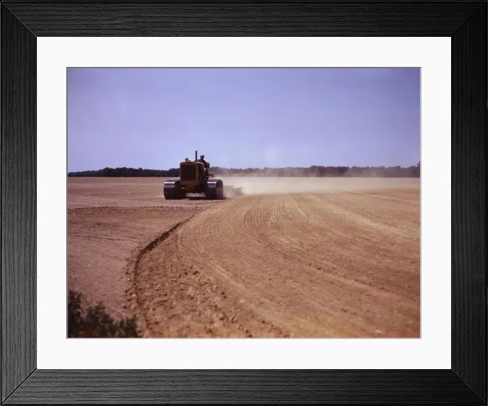 Framed Print : Cultivating a field, Seabrook Farm, Bridgeton, N. J. 1942. Creator: John Collier Framed Print : Cultivating a field, Seabrook Farm, Bridgeton, N. J. 1942. Creator: John Collier