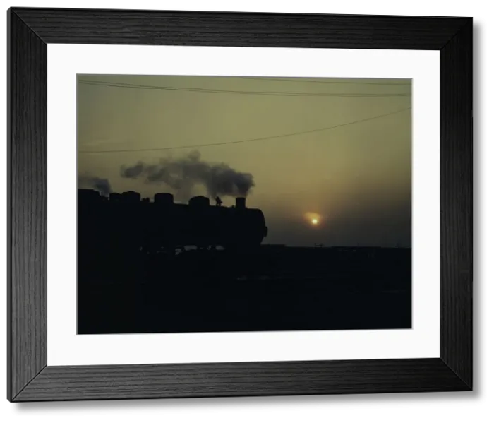 Framed Print : Indiana Harbor Belt RR, switch engine in yard near Calumet park... near Chicago, Ill. 1943. Creator: Jack Delano Framed Print : Indiana Harbor Belt RR, switch engine in yard near Calumet park... near Chicago, Ill. 1943. Creator: Jack Delano