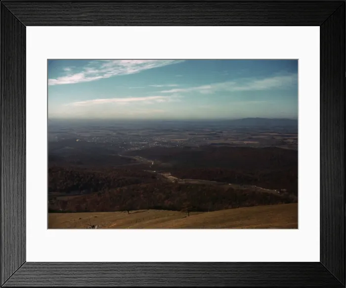 Framed Print : Valley along the Skyline Drive in Virginia, ca. 1940. Creator: Jack Delano Framed Print : Valley along the Skyline Drive in Virginia, ca. 1940. Creator: Jack Delano
