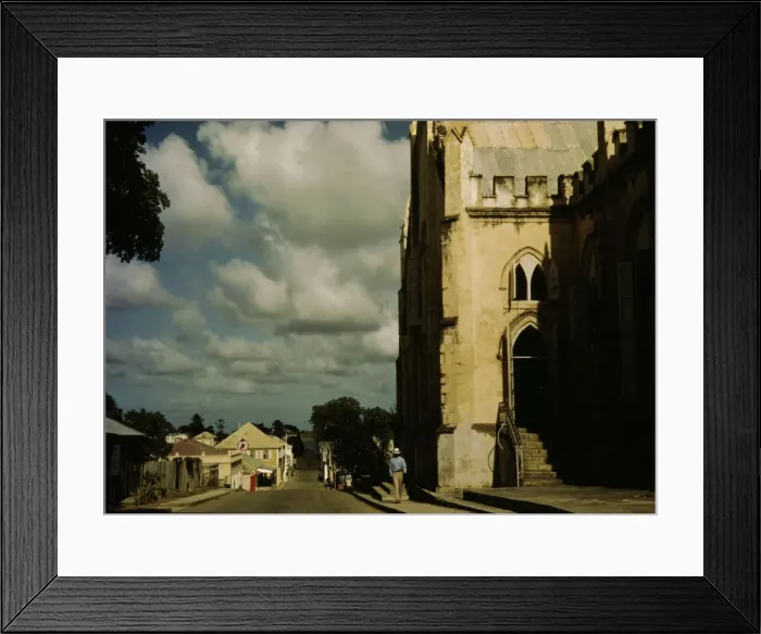 Framed Print : St. Johns Anglican Church, King Street, St. Croix, Virgin Islands, 1941. Creator: Jack Delano Framed Print : St. Johns Anglican Church, King Street, St. Croix, Virgin Islands, 1941. Creator: Jack Delano