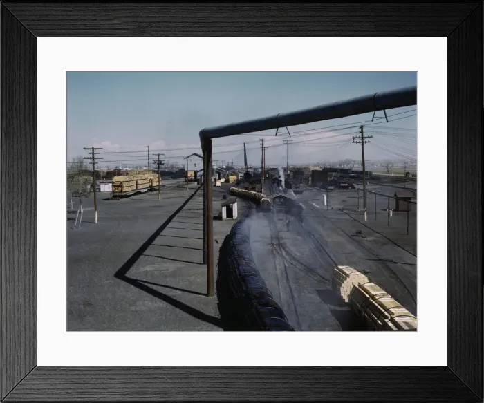 Framed Print : At the Santa Fe R. R. tie plant, Albuquerque, New Mexico, 1943. Creator: Jack Delano Framed Print : At the Santa Fe R. R. tie plant, Albuquerque, New Mexico, 1943. Creator: Jack Delano