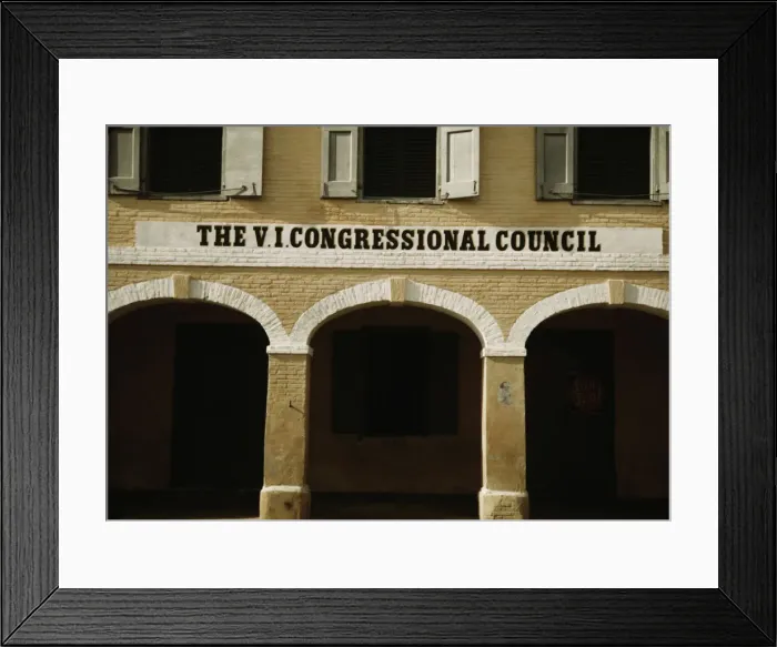 Framed Print : Charlotte Amalie, St. Thomas, Virgin Islands, (capitol), 1941. Creator: Jack Delano Framed Print : Charlotte Amalie, St. Thomas, Virgin Islands, (capitol), 1941. Creator: Jack Delano