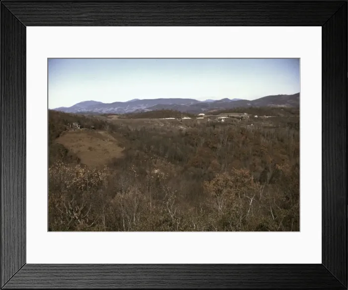 Framed Print : Mountain farms along the Skyline Drive, Va. ca. 1940. Creator: Jack Delano Framed Print : Mountain farms along the Skyline Drive, Va. ca. 1940. Creator: Jack Delano