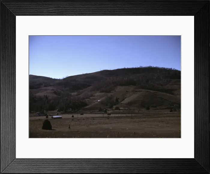 Framed Print : Mountain farm along the Skyline Drive, Virginia, ca. 1940. Creator: Jack Delano