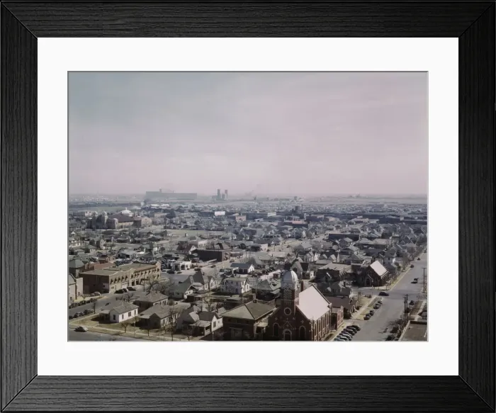 Framed Print : Amarillo, Texas, general view, Santa Fe R. R. trip, 1943. Creator: Jack Delano Framed Print : Amarillo, Texas, general view, Santa Fe R. R. trip, 1943. Creator: Jack Delano