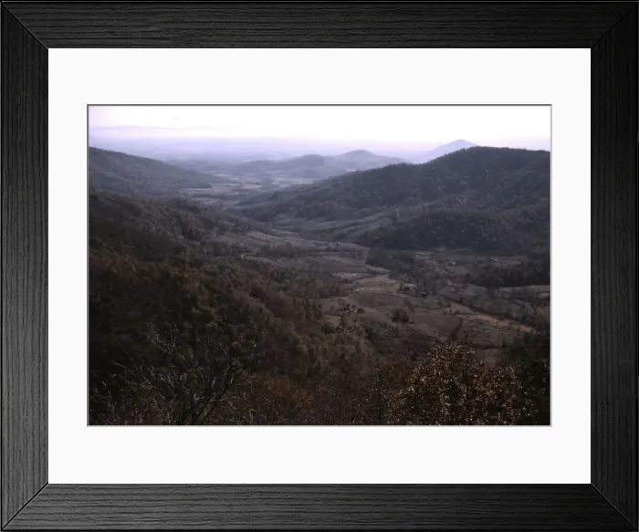 Framed Print : View along the Skyline Drive, Va. ca. 1940. Creator: Jack Delano Framed Print : View along the Skyline Drive, Va. ca. 1940. Creator: Jack Delano