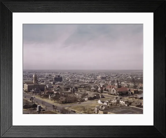 Framed Print : Amarillo, Texas, general view, Santa Fe R. R. trip, 1943. Creator: Jack Delano Framed Print : Amarillo, Texas, general view, Santa Fe R. R. trip, 1943. Creator: Jack Delano