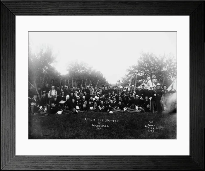 Framed Print : After the battle at Marshall Hall, [Maryland?], 1893. Creator: Unknown