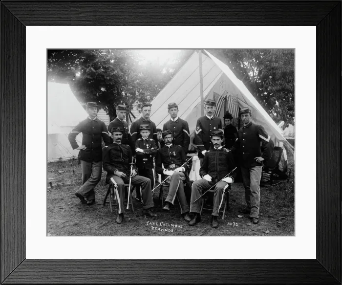 Framed Print : Capt. Columbus & friends, 1893. Creator: Unknown Framed Print : Capt. Columbus & friends, 1893. Creator: Unknown