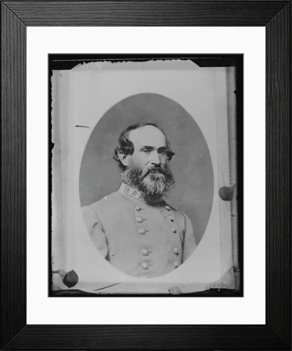 Framed Print : Confederate General Jubal Early, head-and-shoulders portrait, c1860-1870, photographed later. Creator: Unknown Framed Print : Confederate General Jubal Early, head-and-shoulders portrait, c1860-1870, photographed later. Creator: Unknown