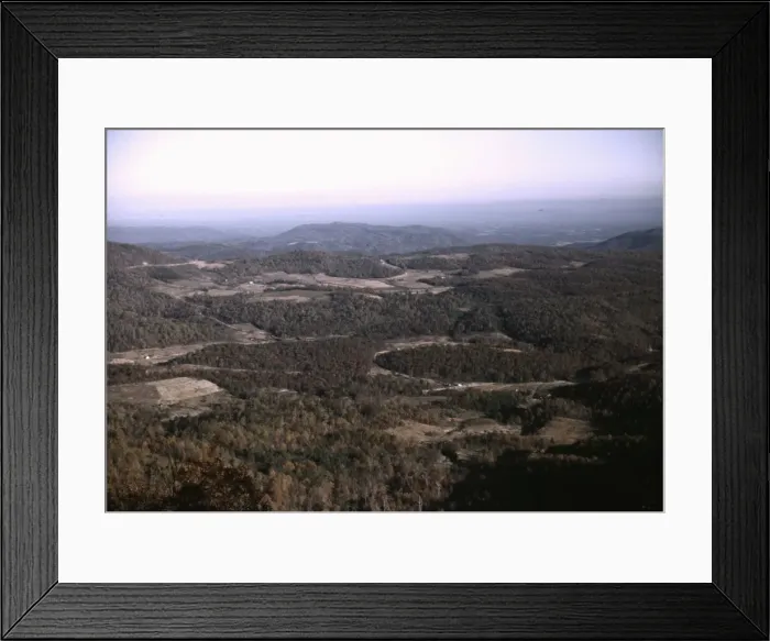 Framed Print : View in the mountains along the Skyline Drive, Va. ca. 1940. Creator: Jack Delano Framed Print : View in the mountains along the Skyline Drive, Va. ca. 1940. Creator: Jack Delano