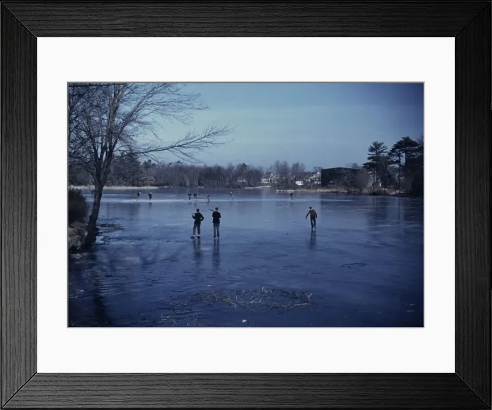 Framed Print : Skating, vicinity of Brockton, Mass. 1940. Creator: Jack Delano Framed Print : Skating, vicinity of Brockton, Mass. 1940. Creator: Jack Delano