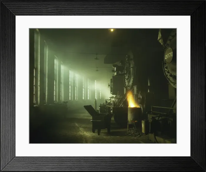 Framed Print : In the roundhouse at a Chicago and North Western Railroad yard, Chicago, Ill. 1942. Creator: Jack Delano Framed Print : In the roundhouse at a Chicago and North Western Railroad yard, Chicago, Ill. 1942. Creator: Jack Delano
