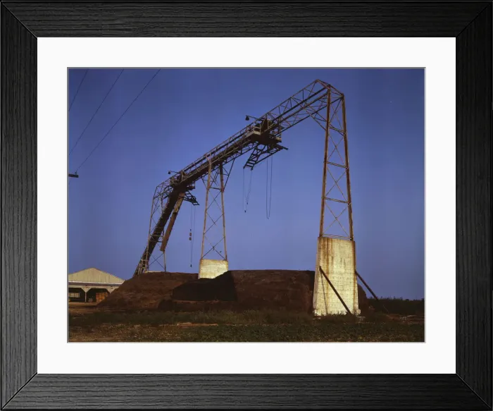 Framed Print : Part of string bean factory and field system, Seabrook Farm, Bridgeton, N. J. 1942. Creator: John Collier Framed Print : Part of string bean factory and field system, Seabrook Farm, Bridgeton, N. J. 1942. Creator: John Collier