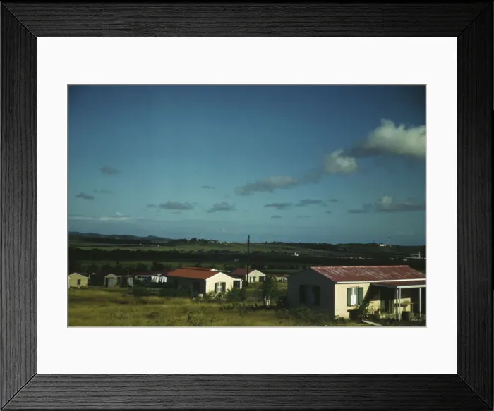 Framed Print : A Virgin Islands company housing project, vicinity of Bethlehem, Saint Croix, 1941. Creator: Jack Delano Framed Print : A Virgin Islands company housing project, vicinity of Bethlehem, Saint Croix, 1941. Creator: Jack Delano