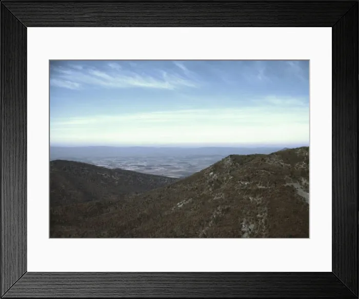 Framed Print : View of a valley from the Skyline Drive, Virginia, ca. 1940. Creator: Jack Delano Framed Print : View of a valley from the Skyline Drive, Virginia, ca. 1940. Creator: Jack Delano