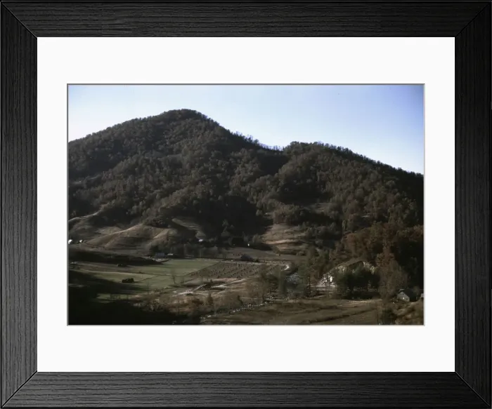 Framed Print : A mountain farm along the Skyline Drive in Virginia, ca. 1940. Creator: Jack Delano Framed Print : A mountain farm along the Skyline Drive in Virginia, ca. 1940. Creator: Jack Delano