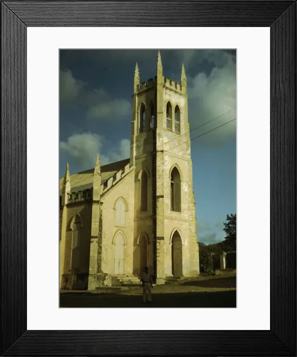 Framed Print : Christiansted, Saint Croix, Virgin Islands. Catholic [i. e. Anglican] Church, 1941. Creator: Jack Delano