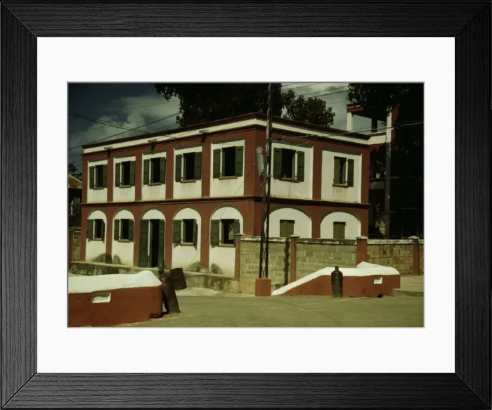 Framed Print : House in the Virgin Islands, Christiansted, St. Croix?, 1941. Creator: Jack Delano Framed Print : House in the Virgin Islands, Christiansted, St. Croix?, 1941. Creator: Jack Delano