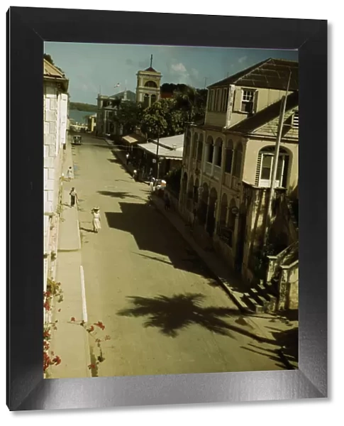 Street in Christiansted, Saint Croix, Virgin Islands, 1941. Creator: Jack Delano