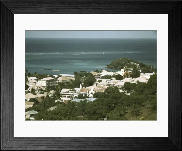 Framed Print : The Virgin Islands... view of the sea coast in the vicinity of Christiansted, Saint Croix, 1941. Creator: Jack Delano Framed Print : The Virgin Islands... view of the sea coast in the vicinity of Christiansted, Saint Croix, 1941. Creator: Jack Delano
