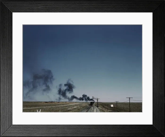 Framed Print : Santa Fe R. R. near Melrose, New Mexico, 1943. Creator: Jack Delano Framed Print : Santa Fe R. R. near Melrose, New Mexico, 1943. Creator: Jack Delano