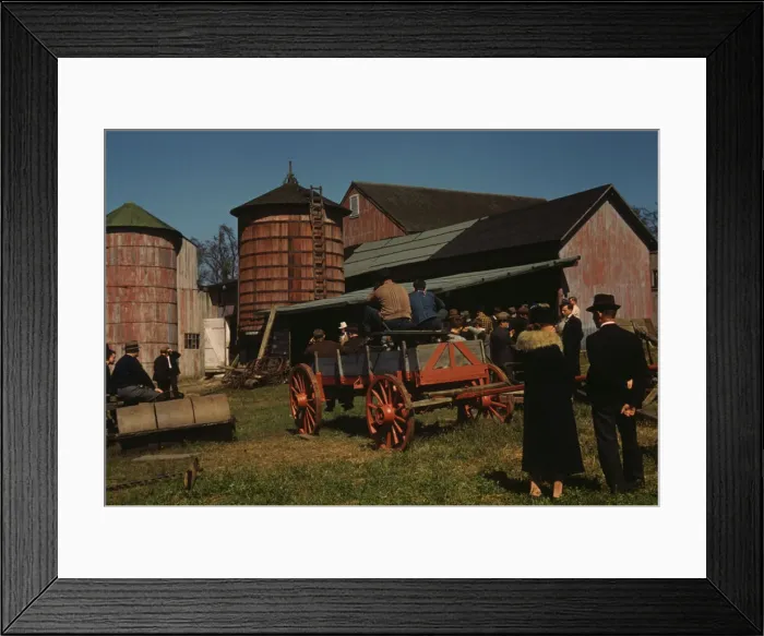 Framed Print : Farm auction, Derby, Conn. 1940. Creator: Jack Delano Framed Print : Farm auction, Derby, Conn. 1940. Creator: Jack Delano