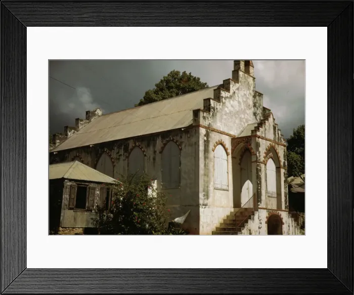 Framed Print : Frederiksted, Saint Croix, Virgin Islands... church, 1941. Creator: Jack Delano Framed Print : Frederiksted, Saint Croix, Virgin Islands... church, 1941. Creator: Jack Delano