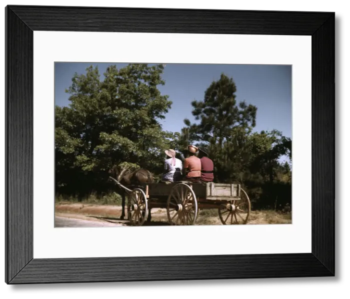 Framed Print : Going to town on Saturday afternoon, Greene County, Ga. 1941. Creator: Jack Delano Framed Print : Going to town on Saturday afternoon, Greene County, Ga. 1941. Creator: Jack Delano