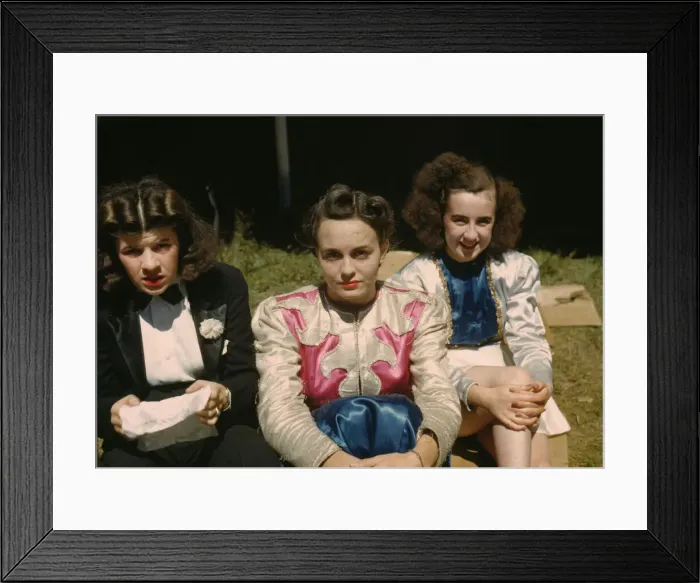Framed Print : Backstage at the girlie'show at the Vermont state fair, Rutland, 1941. Creator: Jack Delano Framed Print : Backstage at the girlie'show at the Vermont state fair, Rutland, 1941. Creator: Jack Delano