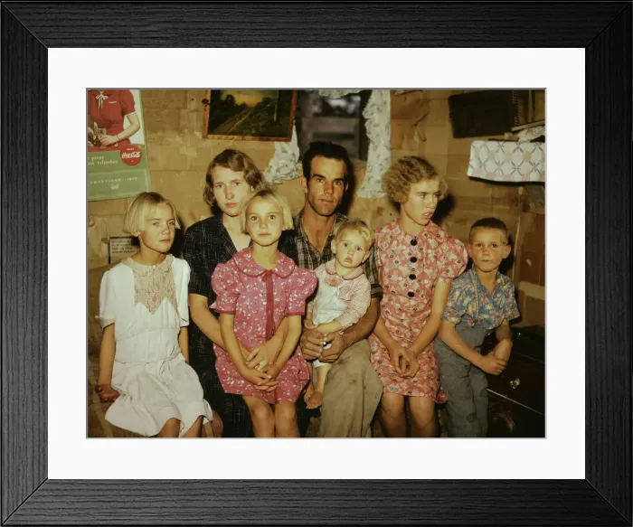 Framed Print : Jack Whinery and his family, homesteaders, Pie Town, New Mexico, 1940. Creator: Russell Lee Framed Print : Jack Whinery and his family, homesteaders, Pie Town, New Mexico, 1940. Creator: Russell Lee