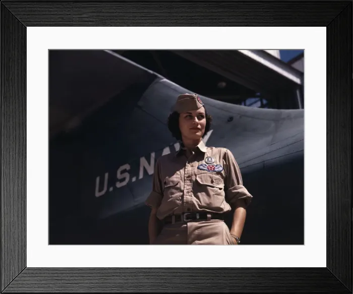 Framed Print : Mrs. Eloise J. Ellis has been appointed by civil... Naval Air Base, Corpus Christi, Texas, 1942. Creator: Howard Hollem Framed Print : Mrs. Eloise J. Ellis has been appointed by civil... Naval Air Base, Corpus Christi, Texas, 1942. Creator: Howard Hollem