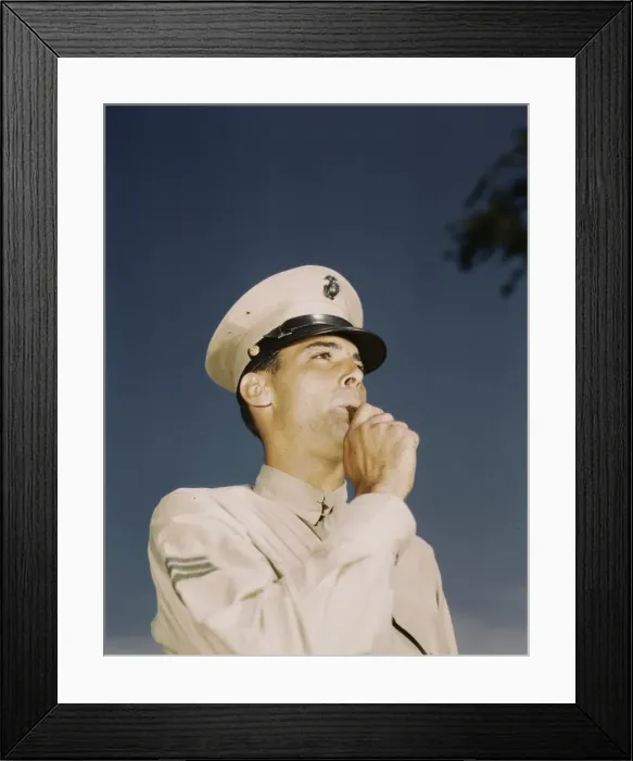 Framed Print : Marine Sgt. at New Orleans, La. between 1941 and 1945. Creator: Howard Hollem Framed Print : Marine Sgt. at New Orleans, La. between 1941 and 1945. Creator: Howard Hollem