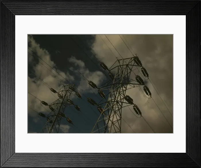 Framed Print : Insulators and transmission wires in the switchyard of the TVAs Chickamauga Dam... Tennessee, 1942 Creator: Alfred T Palmer Framed Print : Insulators and transmission wires in the switchyard of the TVAs Chickamauga Dam... Tennessee, 1942 Creator: Alfred T Palmer