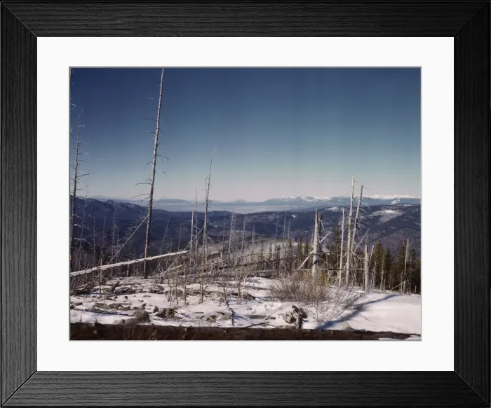 Framed Print : Looking north from the Sangre de Cristo Mountains above Penasco, New Mexico, 1943. Creator: John Collier Framed Print : Looking north from the Sangre de Cristo Mountains above Penasco, New Mexico, 1943. Creator: John Collier