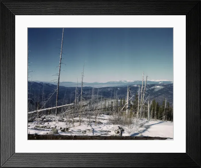 Framed Print : Looking north from the Sangre de Cristo Mountains above Penasco, New Mexico, 1943. Creator: John Collier Framed Print : Looking north from the Sangre de Cristo Mountains above Penasco, New Mexico, 1943. Creator: John Collier