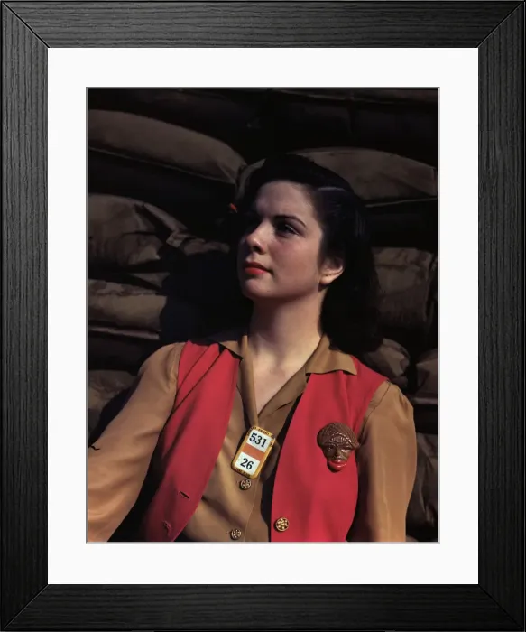 Framed Print : A noontime rest for a full-fledged assembly worker... Long Beach, Calif. Plant of Douglas... 1942. Creator: Alfred T Palmer Framed Print : A noontime rest for a full-fledged assembly worker... Long Beach, Calif. Plant of Douglas... 1942. Creator: Alfred T Palmer