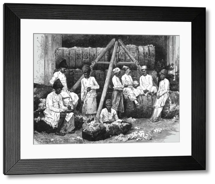 Framed Print : Cotton Store, Bombay; Bombay and the Malabar Coast, 1875. Creator: C. B. Low Framed Print : Cotton Store, Bombay; Bombay and the Malabar Coast, 1875. Creator: C. B. Low