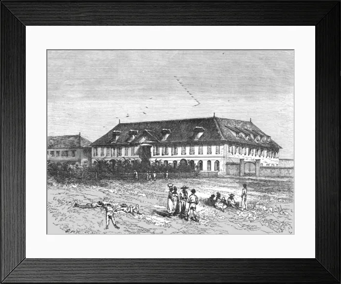 Framed Print : Fazenda House in Brazil; Rio De Janeiro and the Organ Mountains, 1875. Creator: Thomas Woodbine Hinchliff Framed Print : Fazenda House in Brazil; Rio De Janeiro and the Organ Mountains, 1875. Creator: Thomas Woodbine Hinchliff