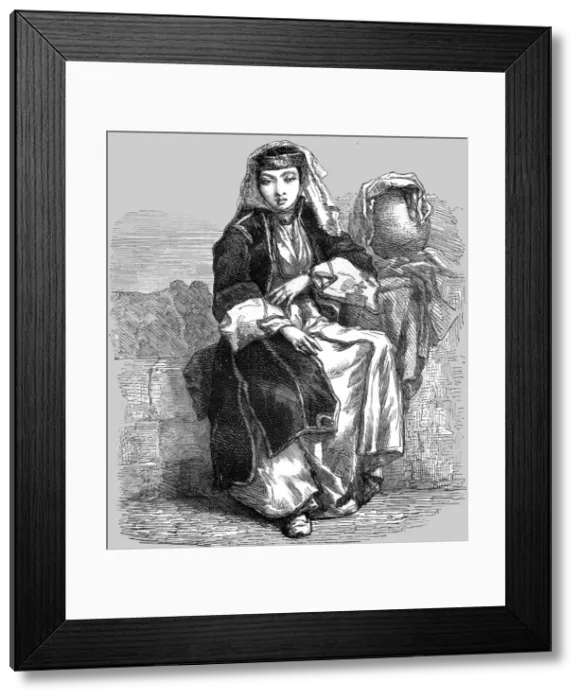 Framed Print : Young Jewess of Salonica; Notes on Albania, 1875. Creator: Frederick A. Lyons Framed Print : Young Jewess of Salonica; Notes on Albania, 1875. Creator: Frederick A. Lyons