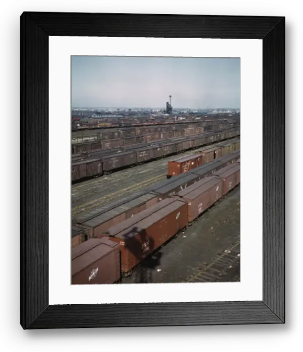 Framed Print : General view of part of the Proviso yard of the Chicago and North Western railroad, Chicago, 1943. Creator: Jack Delano Framed Print : General view of part of the Proviso yard of the Chicago and North Western railroad, Chicago, 1943. Creator: Jack Delano