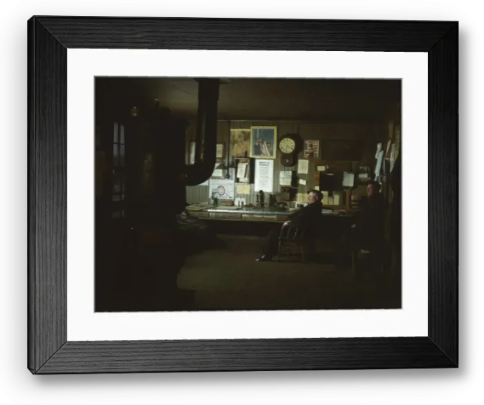 Framed Print : The yardmasters office at the receiving yard, North Proviso(?), C & NW RR, Chicago, Ill. 1942. Creator: Jack Delano Framed Print : The yardmasters office at the receiving yard, North Proviso(?), C & NW RR, Chicago, Ill. 1942. Creator: Jack Delano