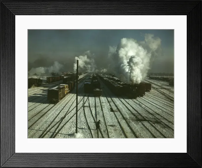 Framed Print : C & NW RR, a general view of a classification yard at Proviso Yard, Chicago, Ill. 1942. Creator: Jack Delano Framed Print : C & NW RR, a general view of a classification yard at Proviso Yard, Chicago, Ill. 1942. Creator: Jack Delano
