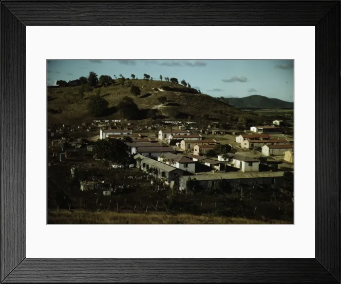 Framed Print : A land and utility municipal housing project, Ponce, Puerto Rico, 1941. Creator: Jack Delano Framed Print : A land and utility municipal housing project, Ponce, Puerto Rico, 1941. Creator: Jack Delano