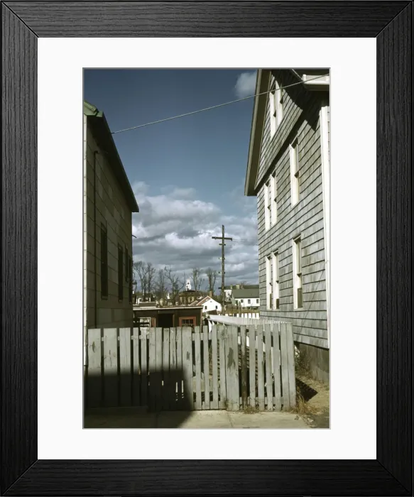 Framed Print : Connecticut town, probably Stonington, on the sea. 1940. Creator: Jack Delano Framed Print : Connecticut town, probably Stonington, on the sea. 1940. Creator: Jack Delano