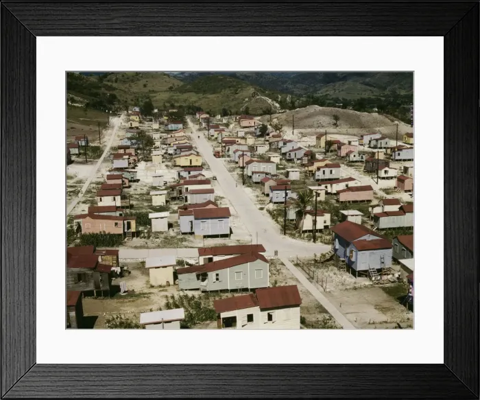 Framed Print : A land and utility municipal housing project, Ponce, Puerto Rico, 1941. Creator: Jack Delano Framed Print : A land and utility municipal housing project, Ponce, Puerto Rico, 1941. Creator: Jack Delano