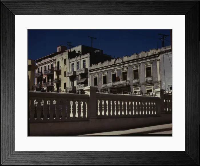 Framed Print : Apartment houses near the cathedral in old part of the city, San Juan, 1941. Creator: Jack Delano Framed Print : Apartment houses near the cathedral in old part of the city, San Juan, 1941. Creator: Jack Delano