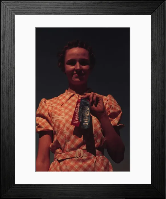 Framed Print : Winner at the Delta County Fair, Colorado, 1940. Creator: Russell Lee Framed Print : Winner at the Delta County Fair, Colorado, 1940. Creator: Russell Lee