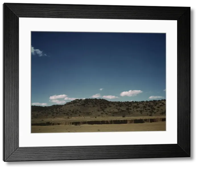 Framed Print : Landscape along the Santa Fe R. R. Willard, New Mexico, 1943. Creator: Jack Delano Framed Print : Landscape along the Santa Fe R. R. Willard, New Mexico, 1943. Creator: Jack Delano